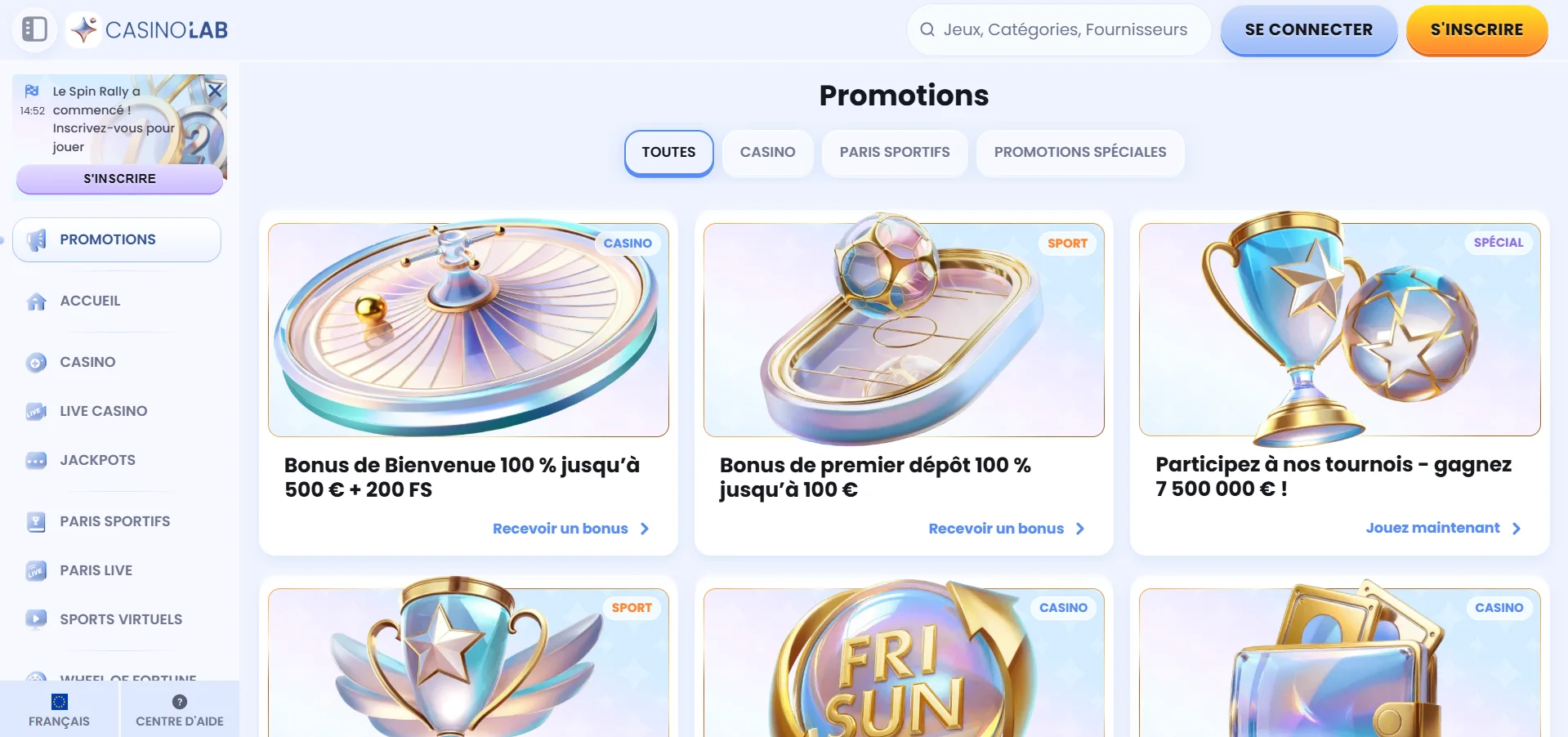 Lab Casino : c'est quoi un bonus ?