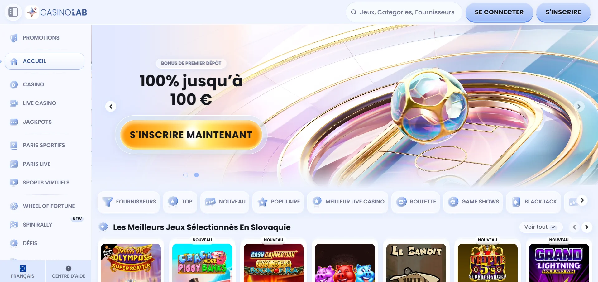 Lab casino en ligne France