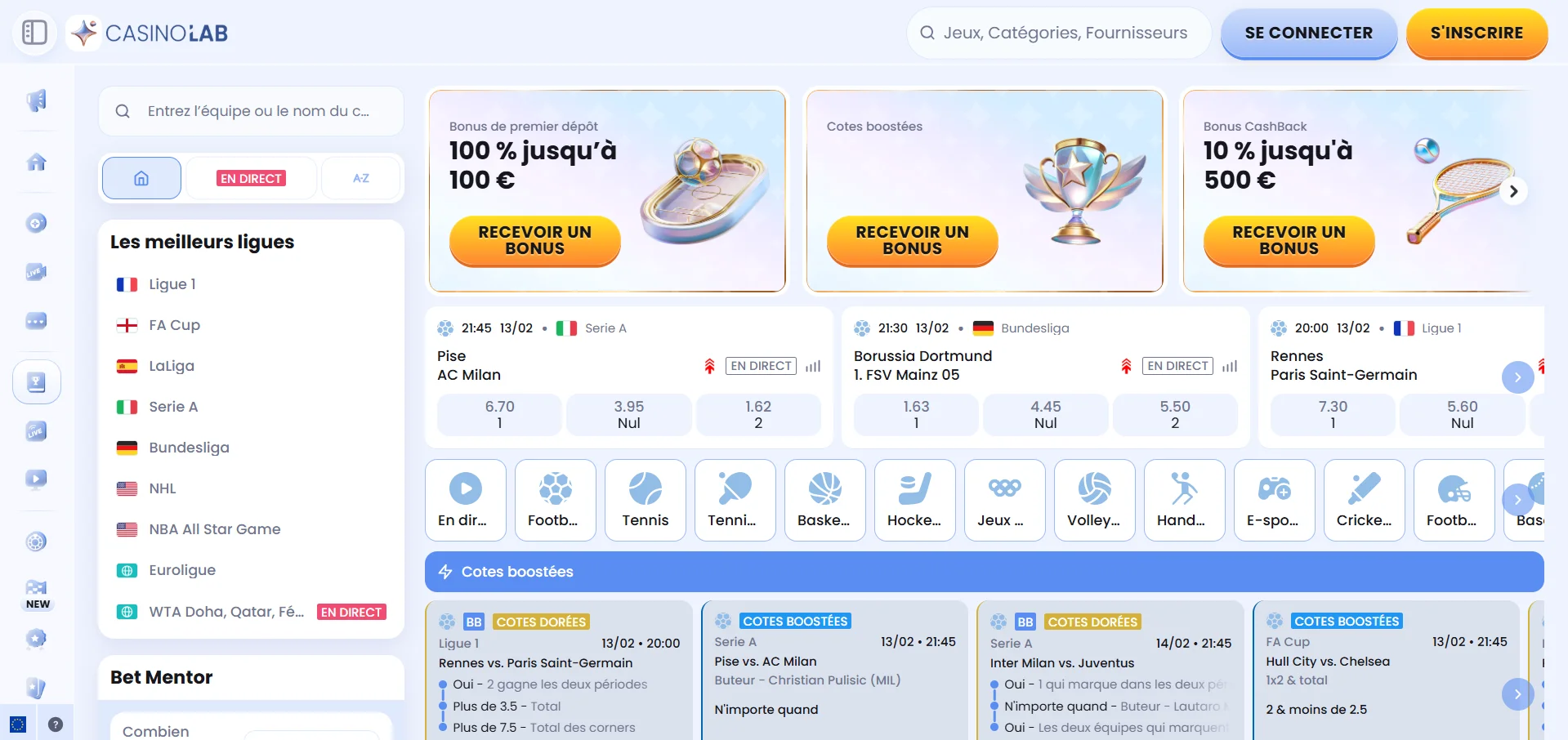 Lab casino pari